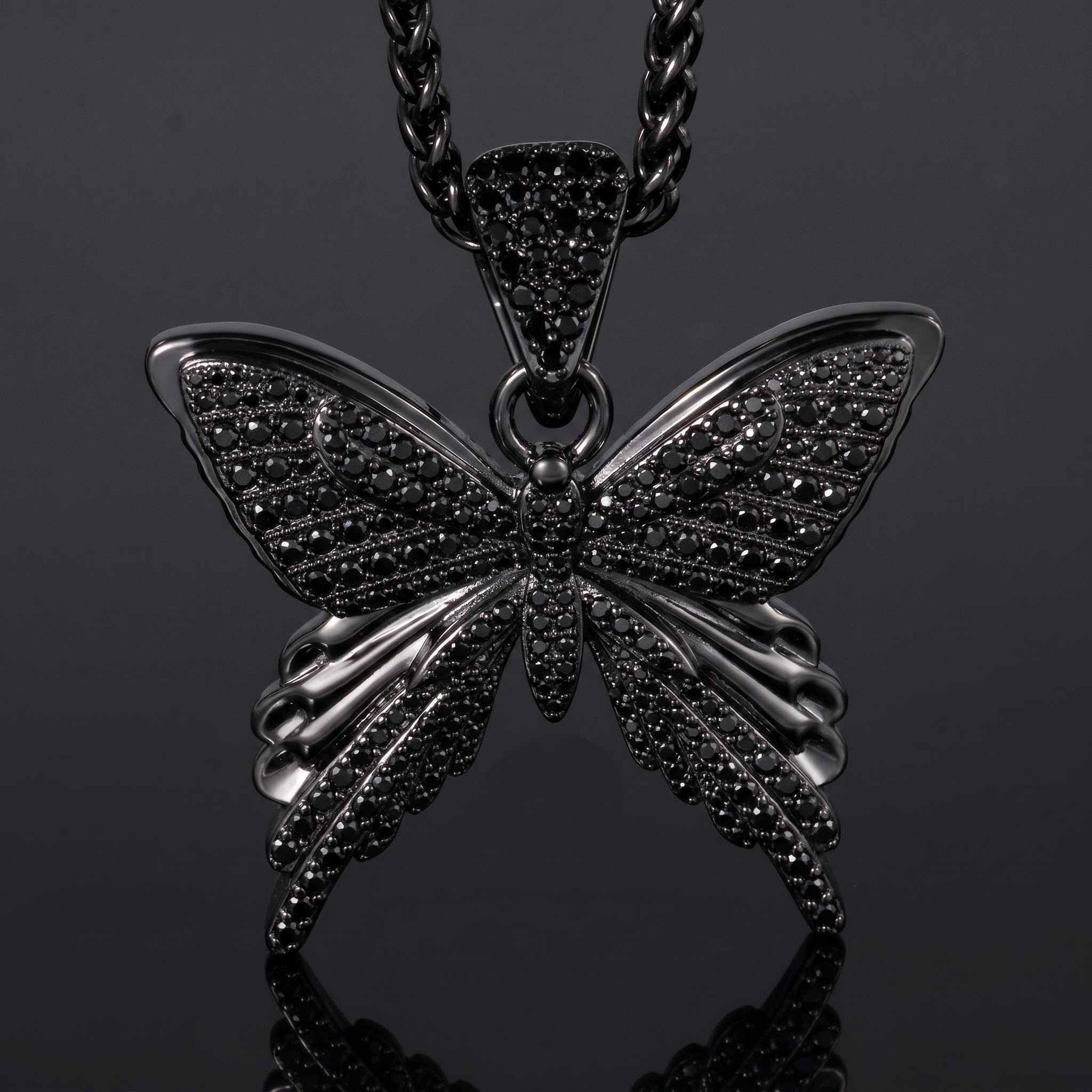 Iced Out Hell Butterfly Pendant Iced Out Hell Butterfly Pendant
