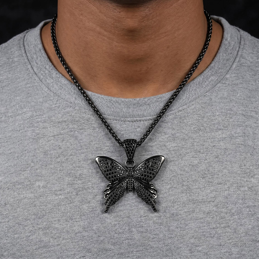 Iced Out Hell Butterfly Pendant Iced Out Hell Butterfly Pendant