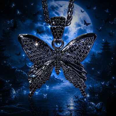 Iced Hell Butterfly Pendant