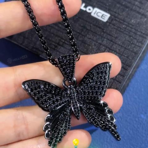 Iced Hell Butterfly Pendant