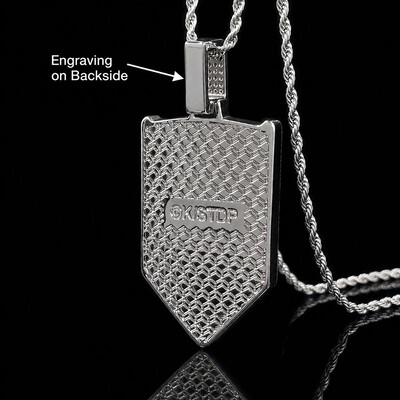 Iced Out Sixth Division Lieutenant Badges Pendant