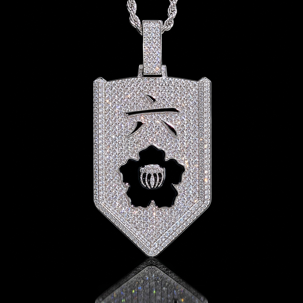 Iced Out Sixth Division Lieutenant Badges Pendant Iced Out Sixth Division Lieutenant Badges Pendant