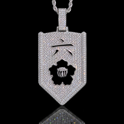 Iced Out Sixth Division Lieutenant Badges Pendant