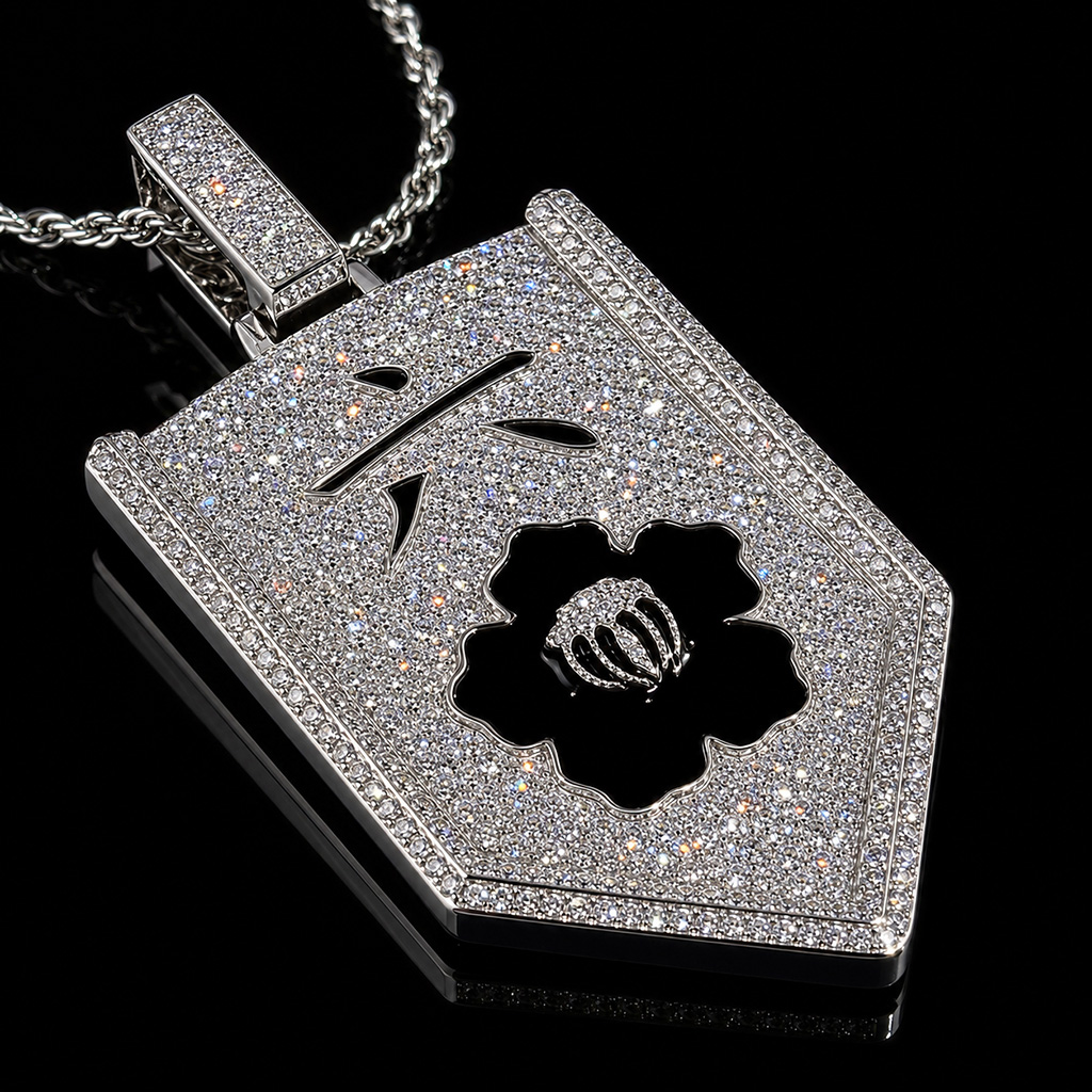 Iced Out Sixth Division Lieutenant Badges Pendant Iced Out Sixth Division Lieutenant Badges Pendant