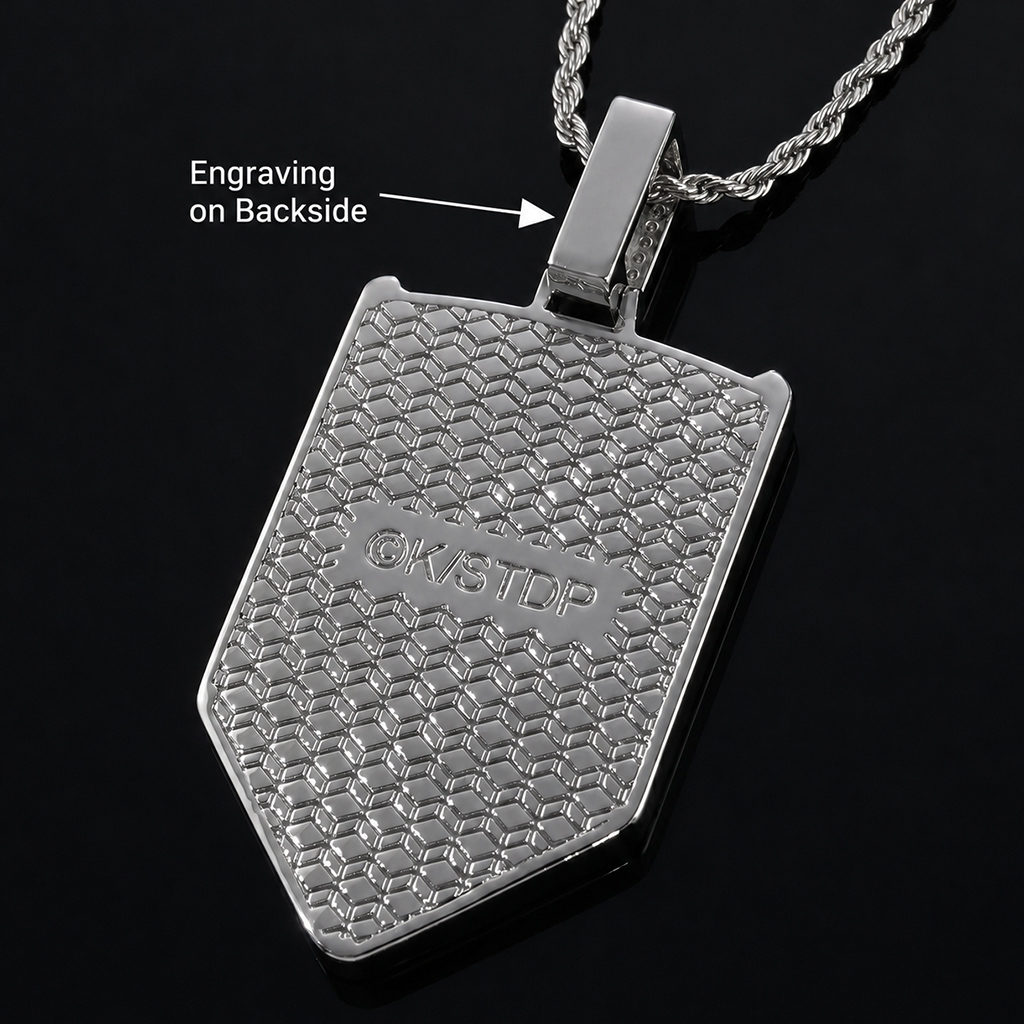 Iced Out Eleventh Division Lieutenant Badges Pendant
