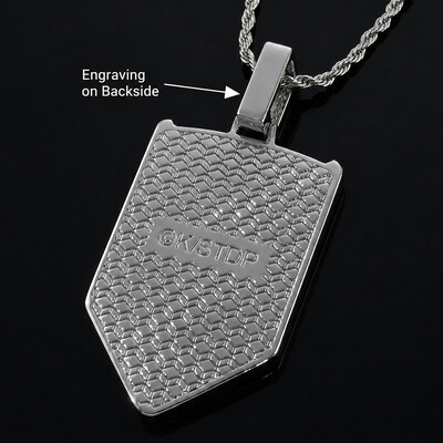 Iced Out Eleventh Division Lieutenant Badges Pendant