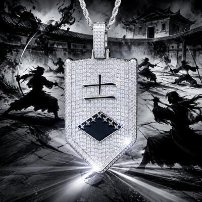 Iced Eleventh Division Lieutenant Badges Pendant