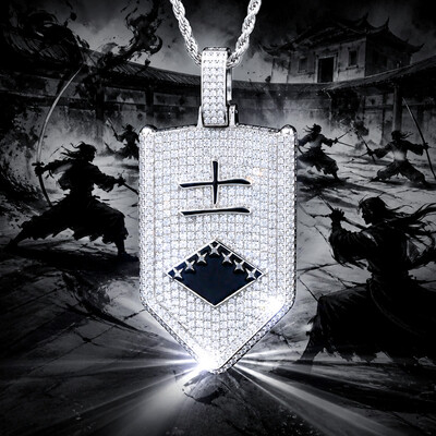 Iced Eleventh Division Lieutenant Badges Pendant