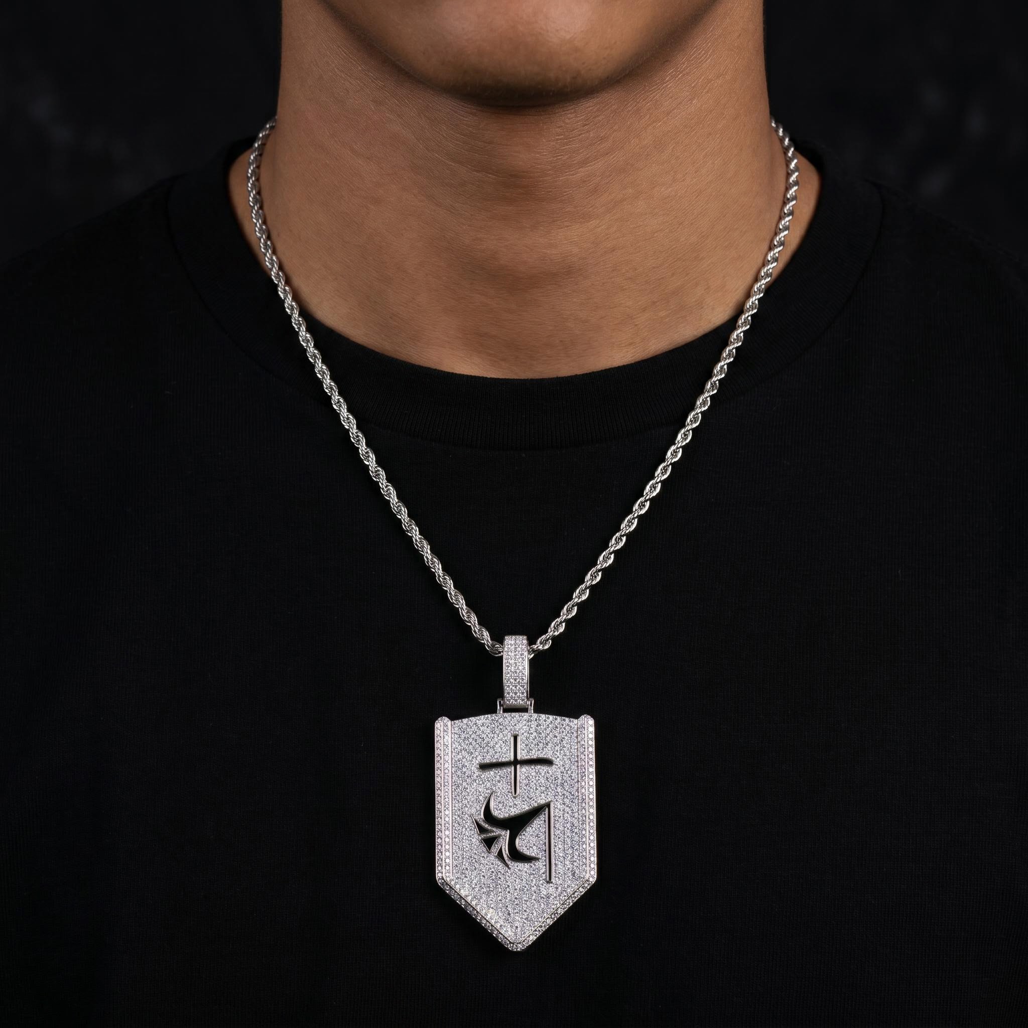 Iced Out Tenth Division Lieutenant Badges Pendant Iced Out Tenth Division Lieutenant Badges Pendant