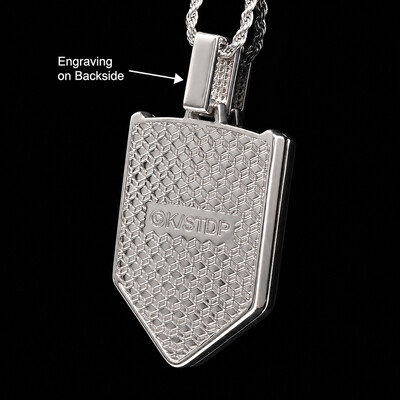 Iced Out Tenth Division Lieutenant Badges Pendant