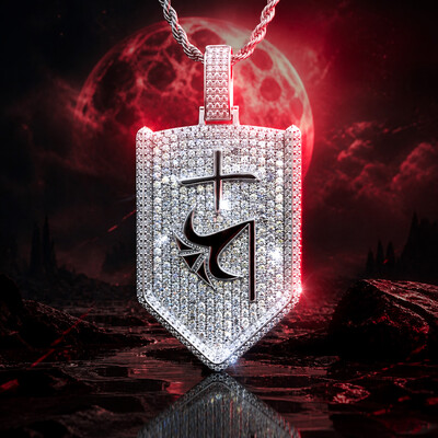 Iced Tenth Division Lieutenant Badges Pendant