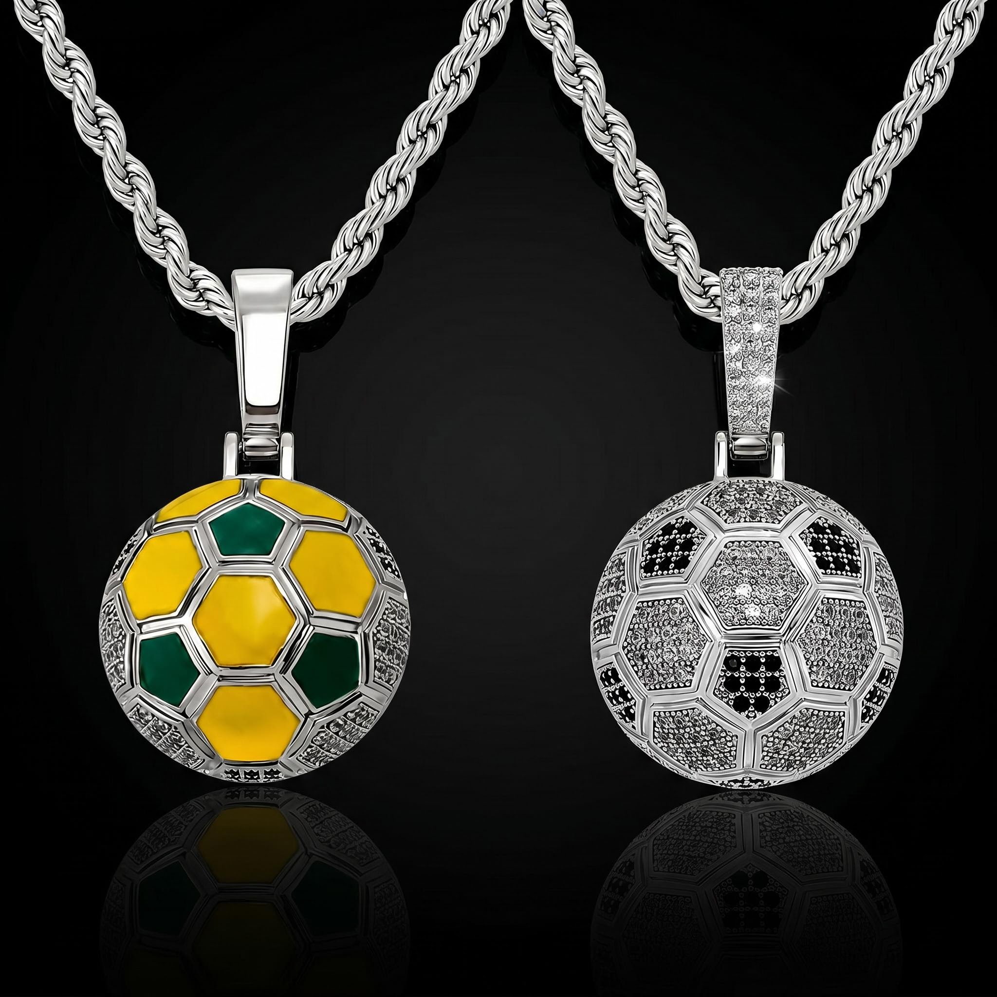 Iced Out Brazil Soccer Pendant Iced Out Brazil Soccer Pendant