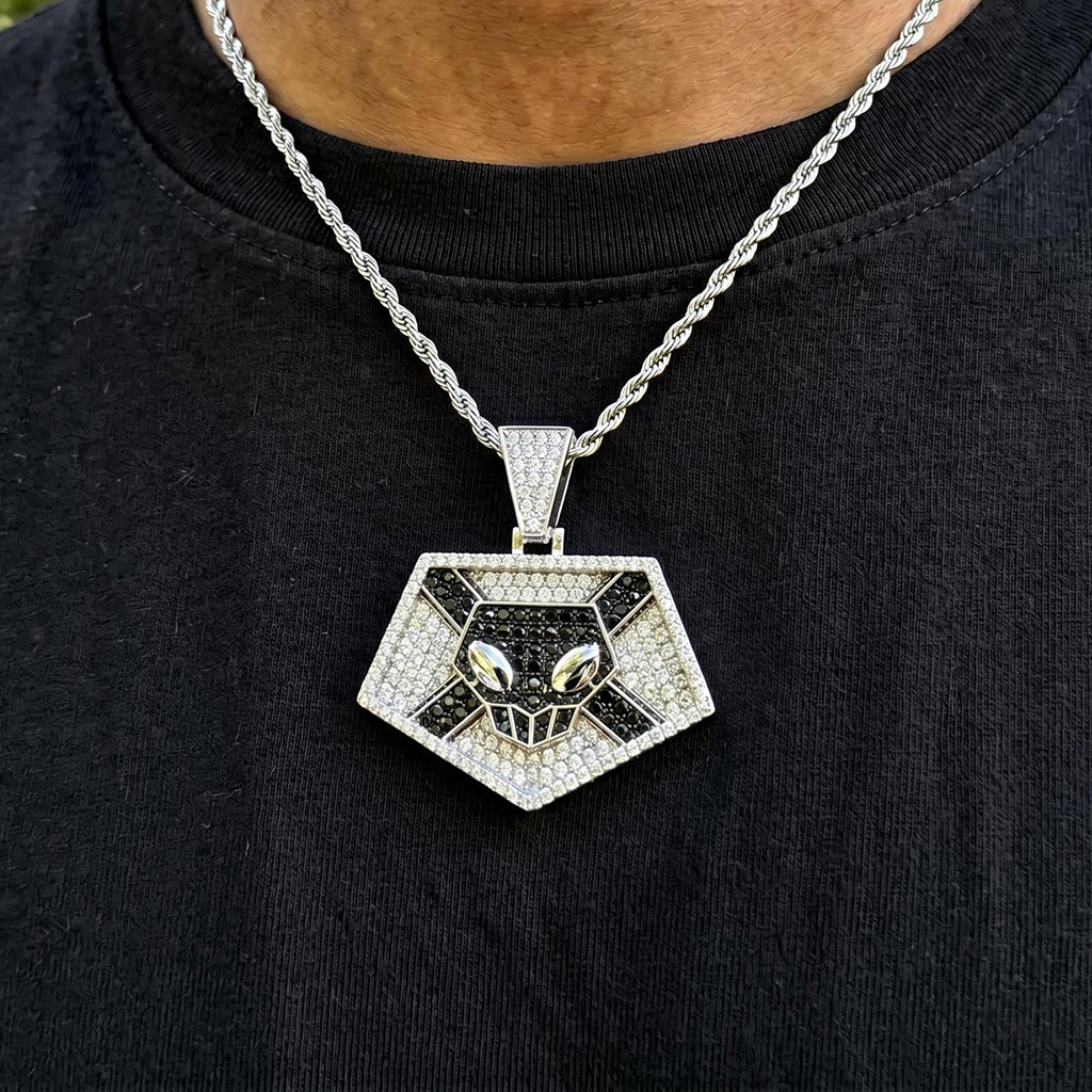 Iced Out Substitute Soul Reaper Badge Pendant Iced Out Substitute Soul Reaper Badge Pendant