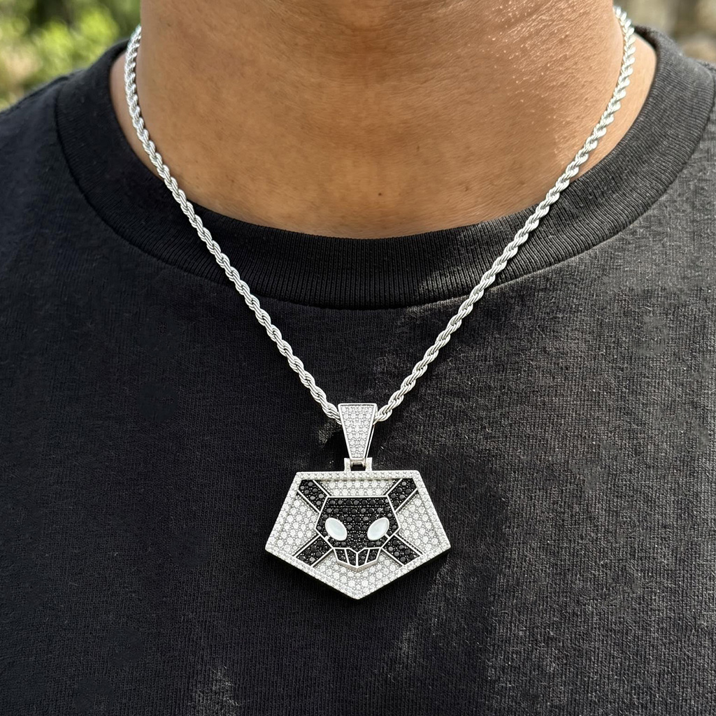 Iced Out Substitute Soul Reaper Badge Pendant Iced Out Substitute Soul Reaper Badge Pendant