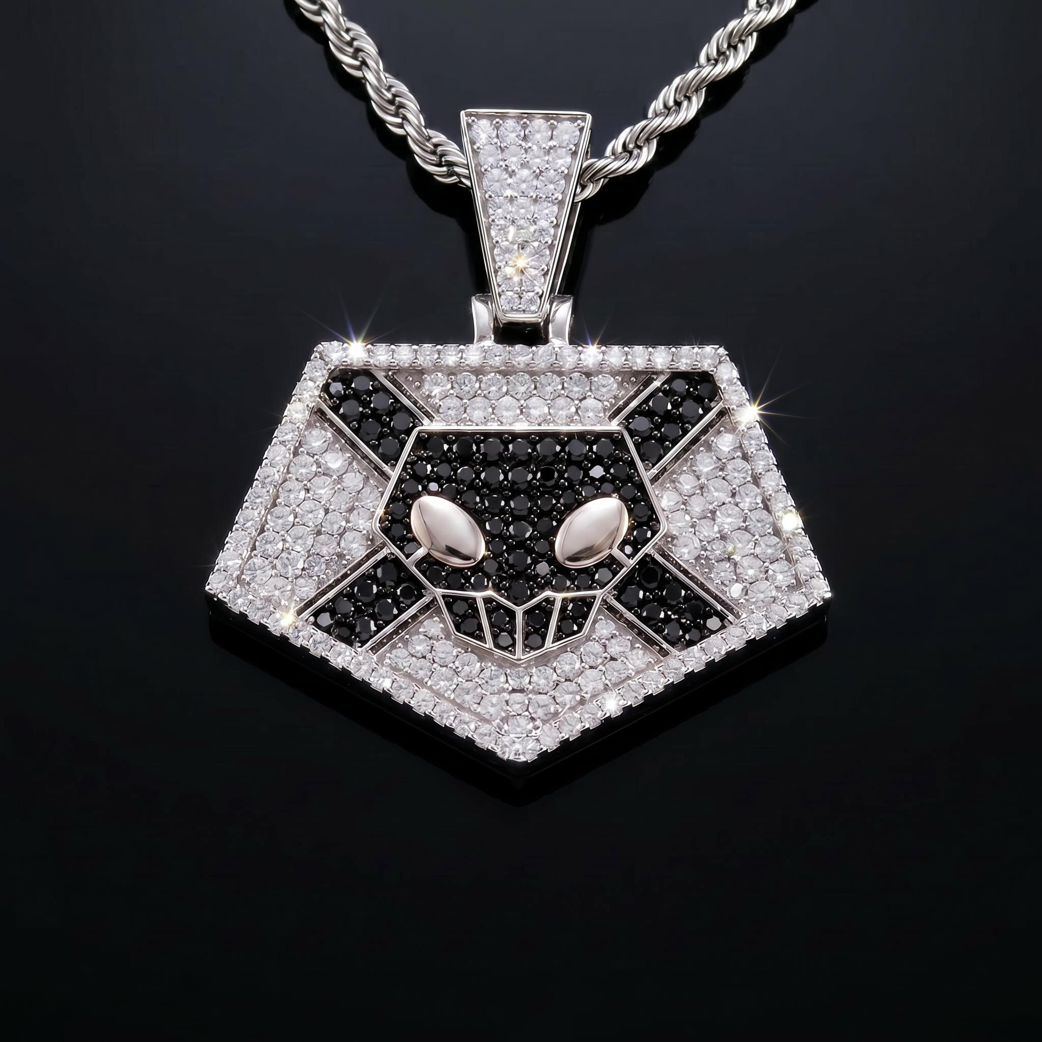 Iced Out Substitute Soul Reaper Badge Pendant Iced Out Substitute Soul Reaper Badge Pendant