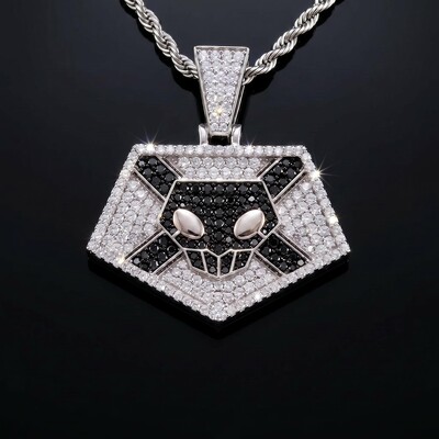 Iced Out Substitute Soul Reaper Badge Pendant