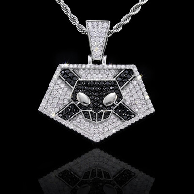 Iced Out Substitute Soul Reaper Badge Pendant