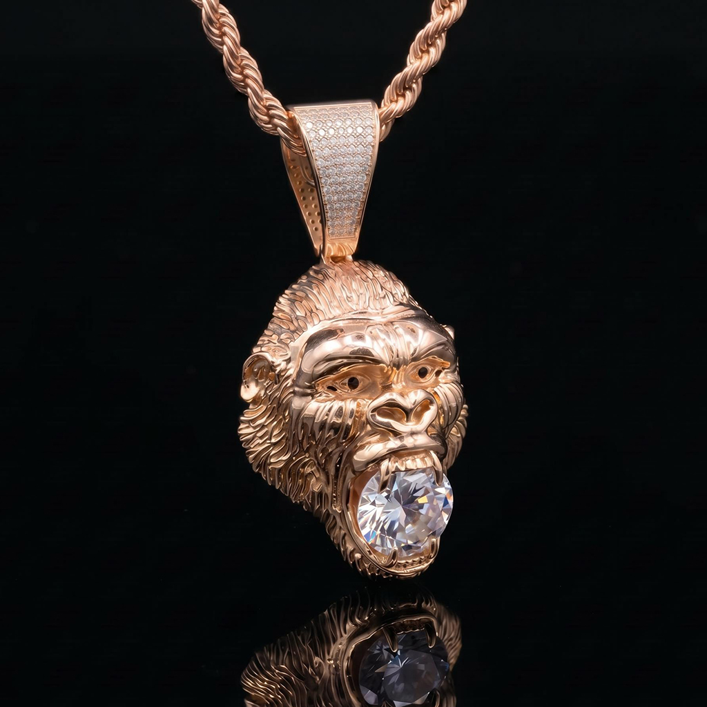 Iced Out Gorilla Pendant Iced Out Gorilla Pendant
