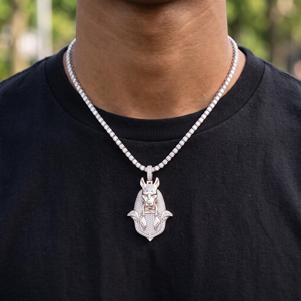 Iced Out Egypt Anubis Pendant Iced Out Egypt Anubis Pendant