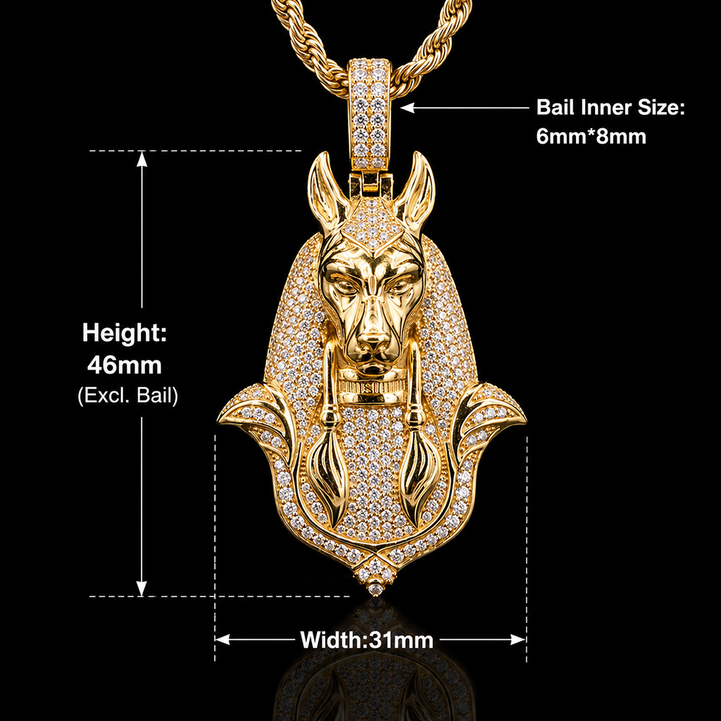 Iced Out Egypt Anubis Pendant Iced Out Egypt Anubis Pendant