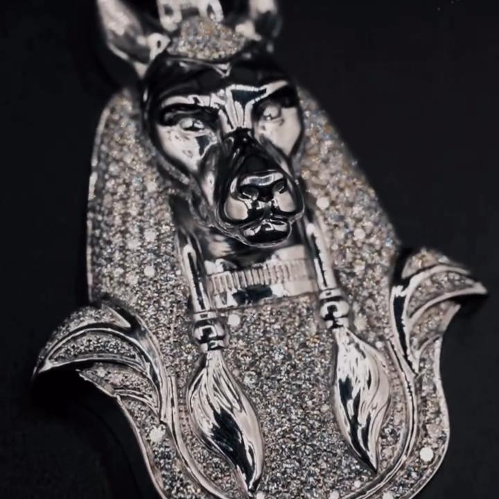 Iced Out Egypt Anubis Pendant Iced Out Egypt Anubis Pendant