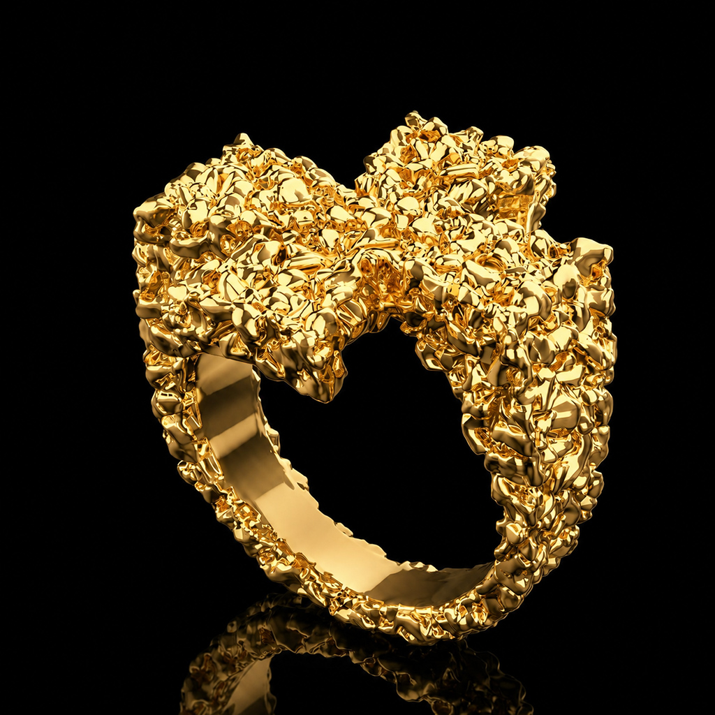 Cross Nugget Ring