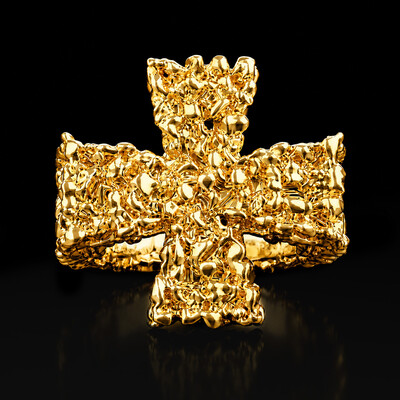 Cross Nugget Ring