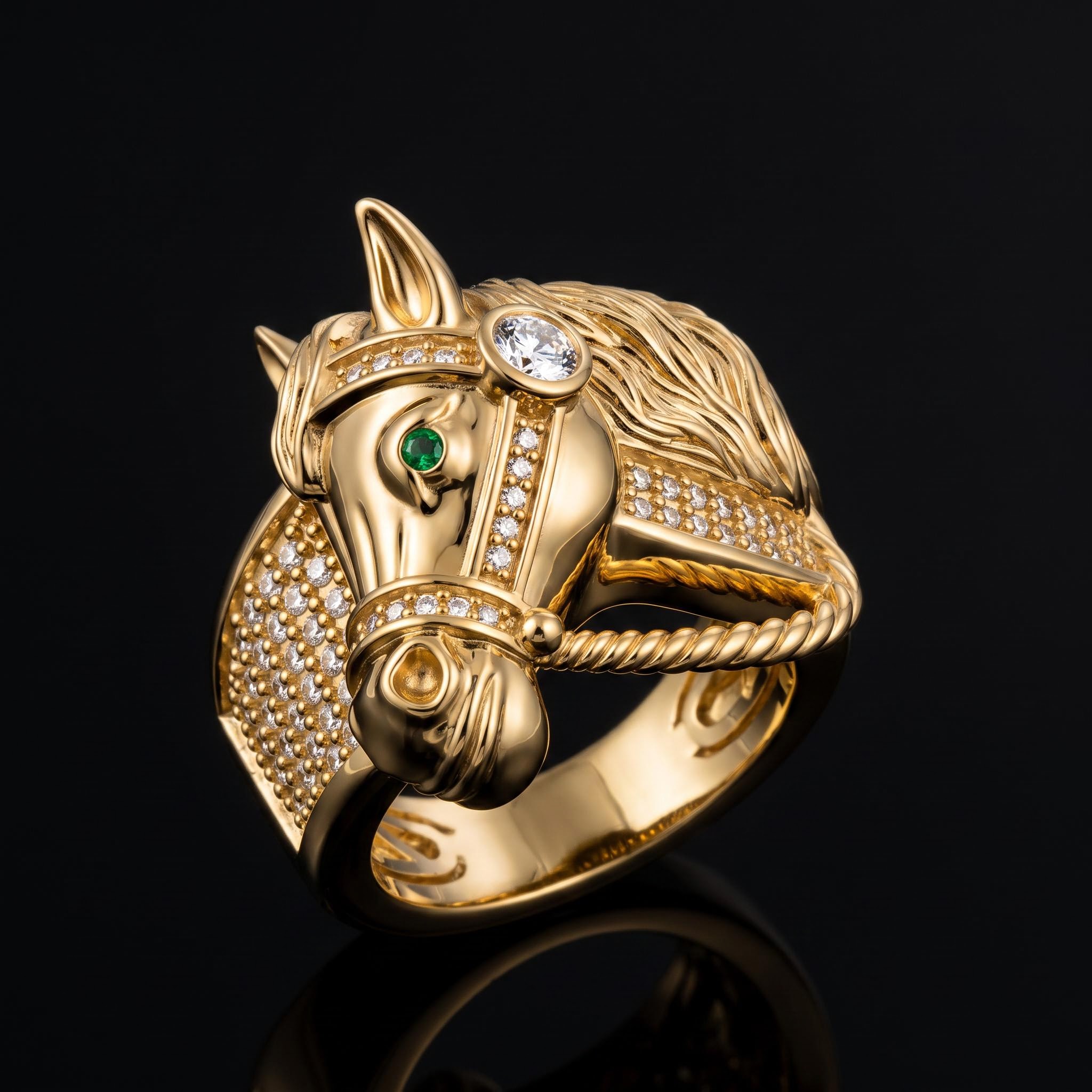Iced Out Horse Ring Iced Out Horse Ring