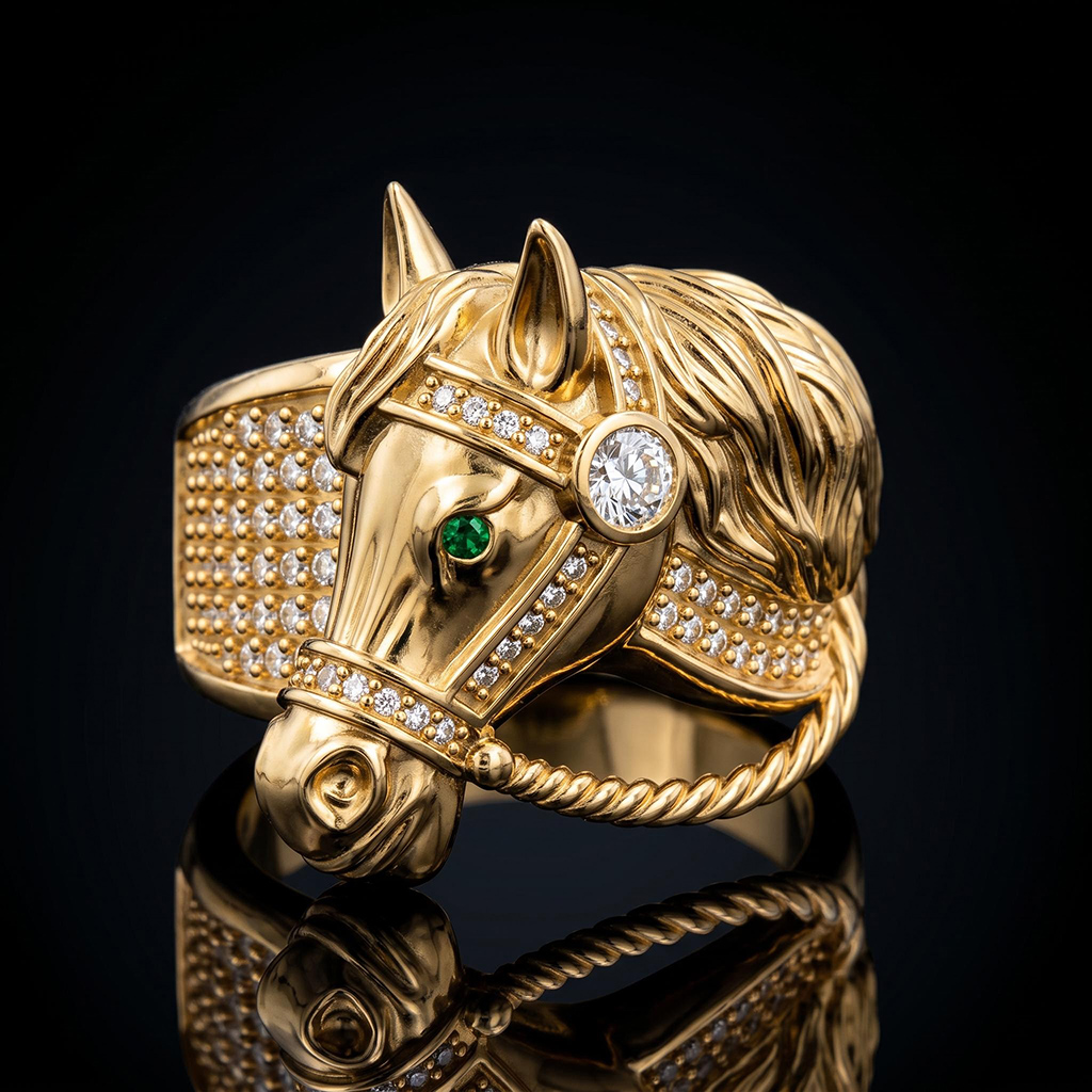 Iced Out Horse Ring Iced Out Horse Ring