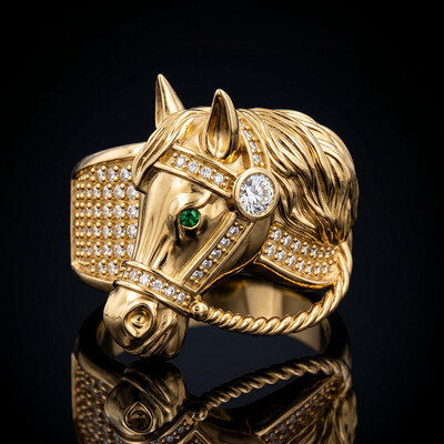 Iced Out Horse Ring