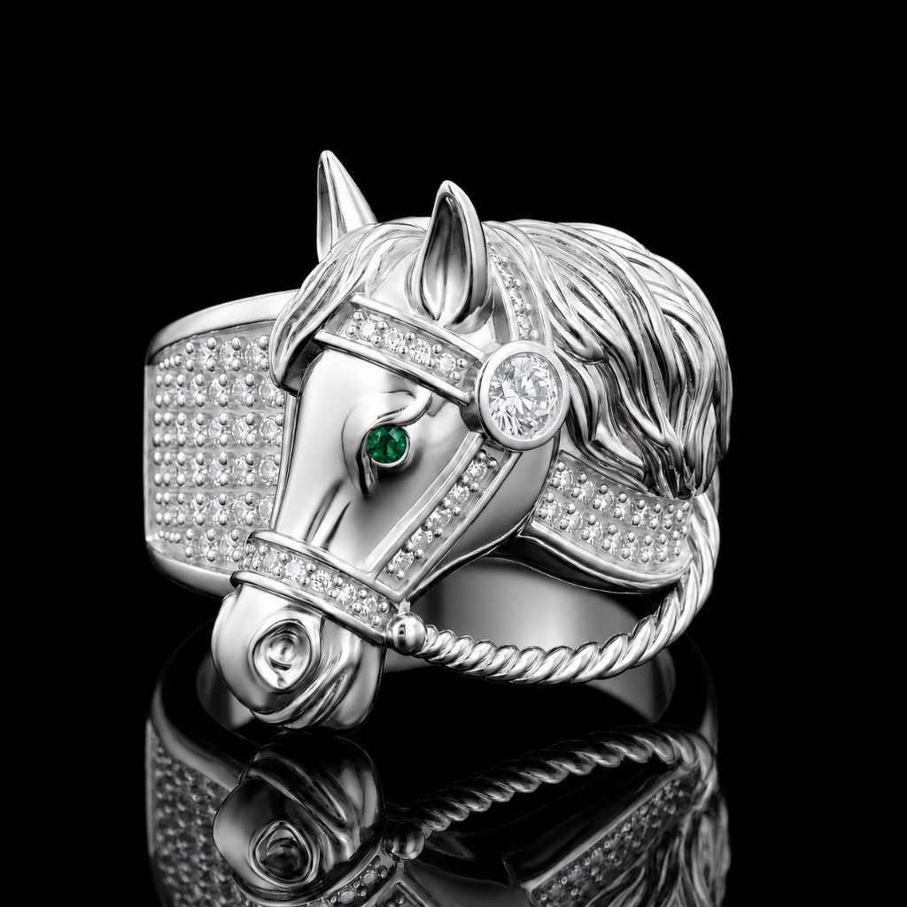 Iced Out Horse Ring Iced Out Horse Ring