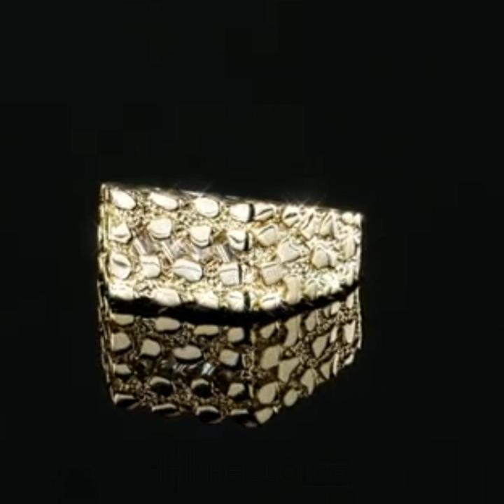 925 Silver & VVS1 Moissanite Baguette Cut Nugget Ring