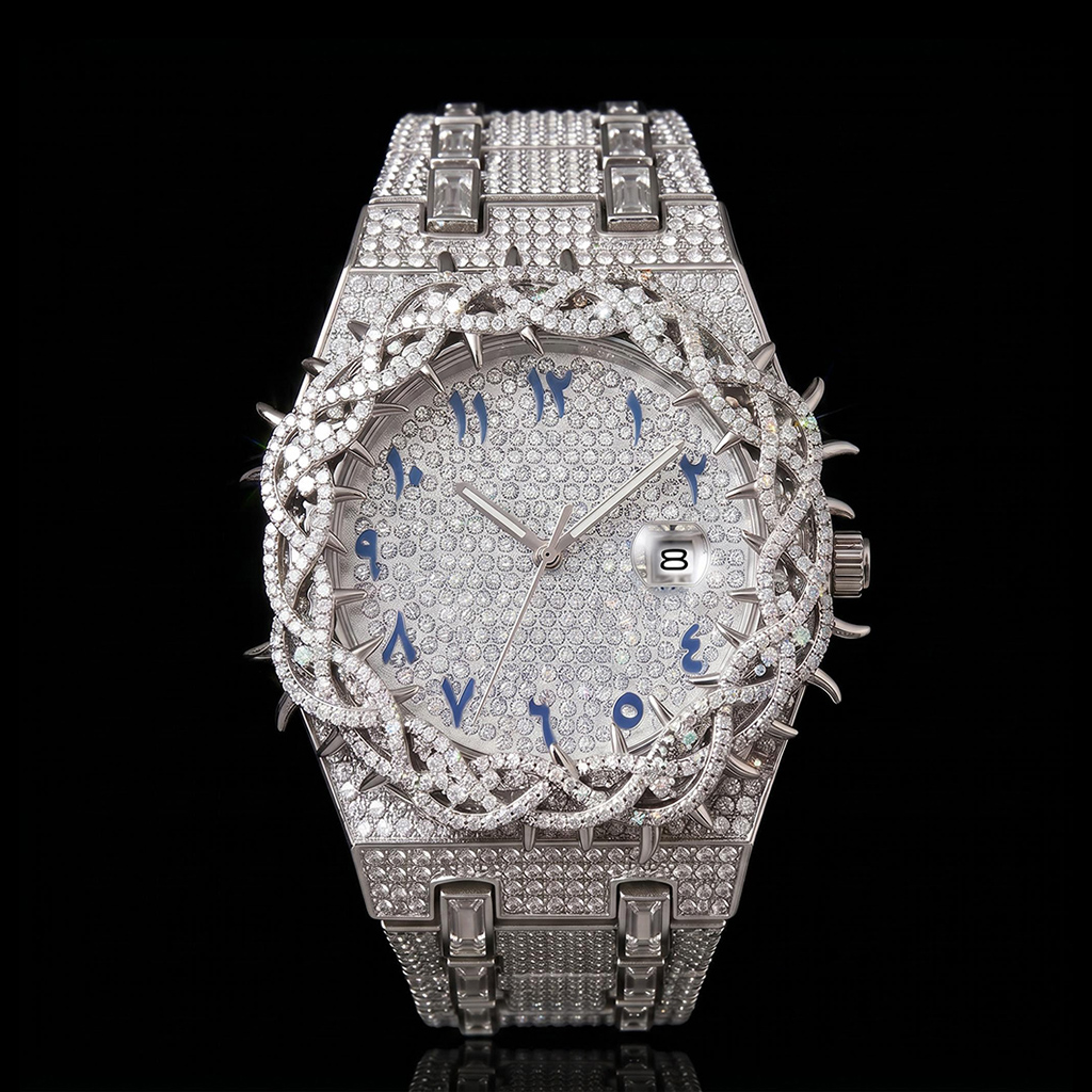 Iced Thorn Watch in White Gold Iced Thorn Watch in White Gold
