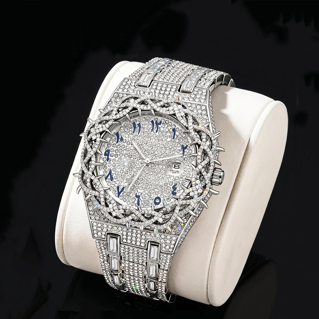 Iced Thorn Watch in White Gold Iced Thorn Watch in White Gold