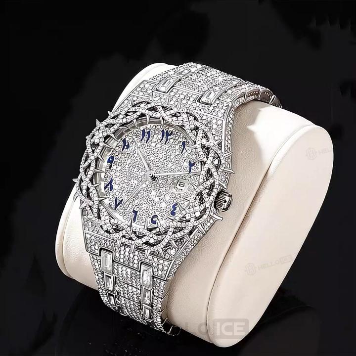 Iced Thorn Watch in White Gold Iced Thorn Watch in White Gold