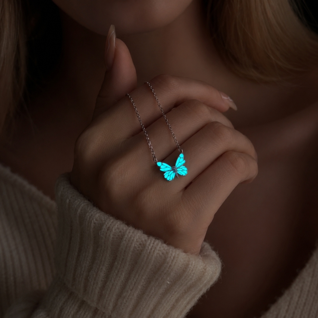 Blue Butterfly Glow S925 Silver Bundle Set -4Pcs Blue Butterfly Glow S925 Silver Bundle Set -4Pcs