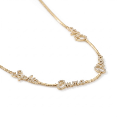 Personalized Custom Multi Name Snake Chain