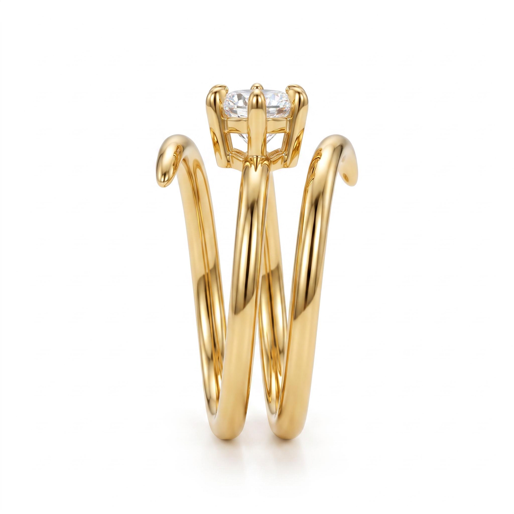 2 ct.tw. Marquise Cut Triple Spiral Fashion Ring 2 ct.tw. Marquise Cut Triple Spiral Fashion Ring