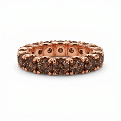 2.1 ct.tw. Round Coffee Chocolate Eternity Ring