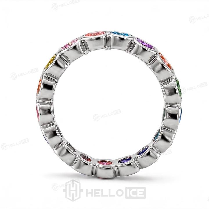 5.2ct.tw. Rainbow Oval Cut Eternity Band 5.2ct.tw. Rainbow Oval Cut Eternity Band