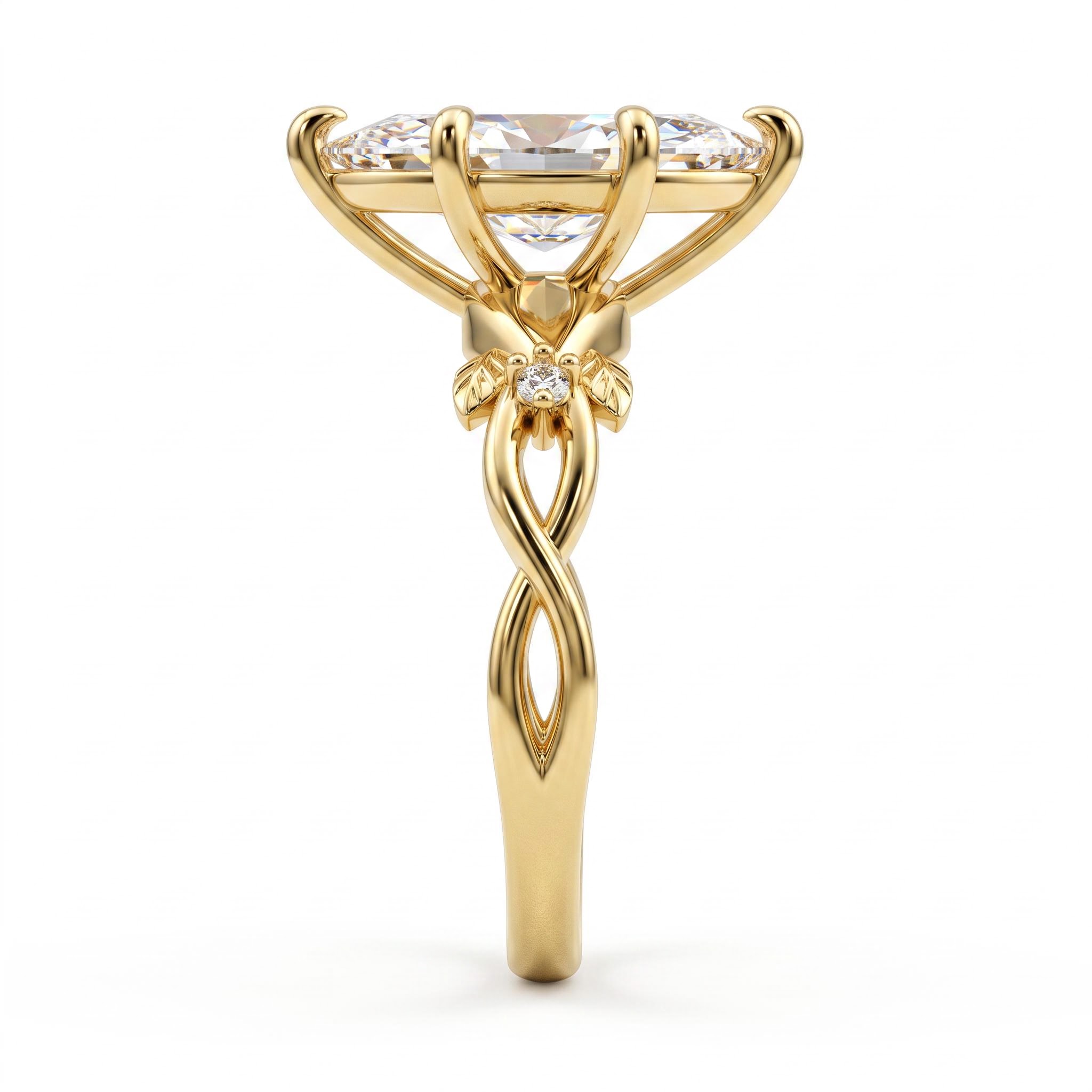 3.03 ct.tw. Nature-inspired Marquise Cut Vine Ring 3.03 ct.tw. Nature-inspired Marquise Cut Vine Ring