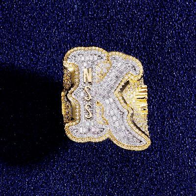 Custom S925 & VVS1 Baguette Moissanite Letter Ring Deposit