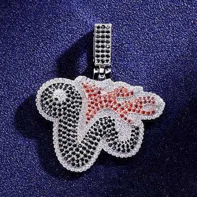 Custom S925 Iced Unique Snake Pendant Deposit