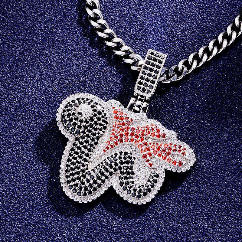 Custom S925 Iced Unique Snake Pendant Deposit