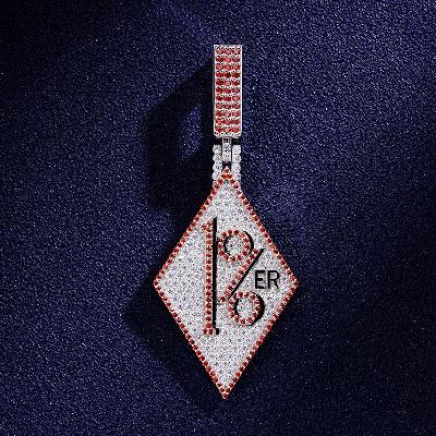 Custom S925 Iced Unique Number 1% Pendant Deposit