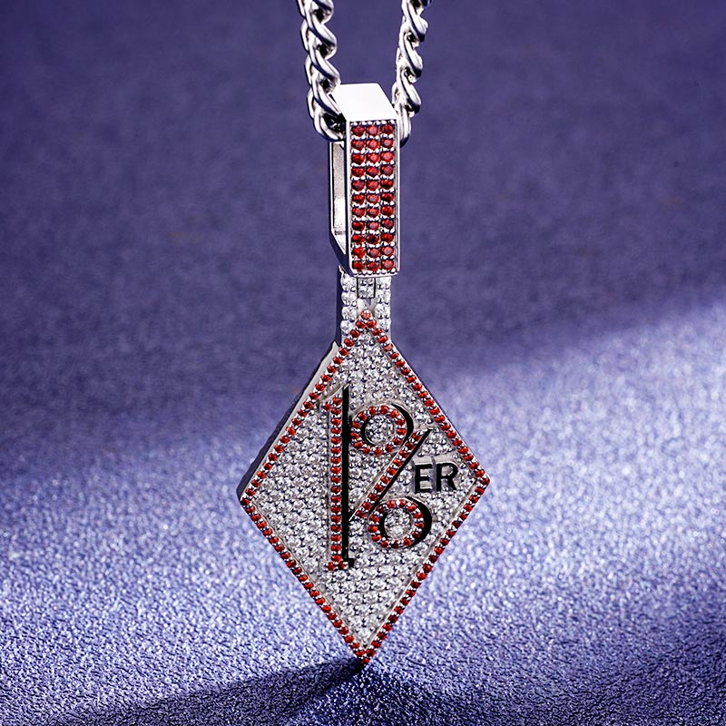 Custom S925 Iced Unique Number 1% Pendant Deposit
