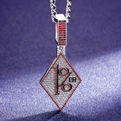 Custom S925 Iced Unique Number 1% Pendant Deposit