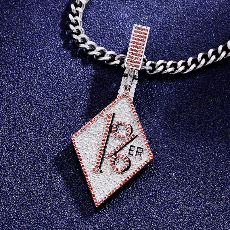 Custom S925 Iced Unique Number 1% Pendant Deposit