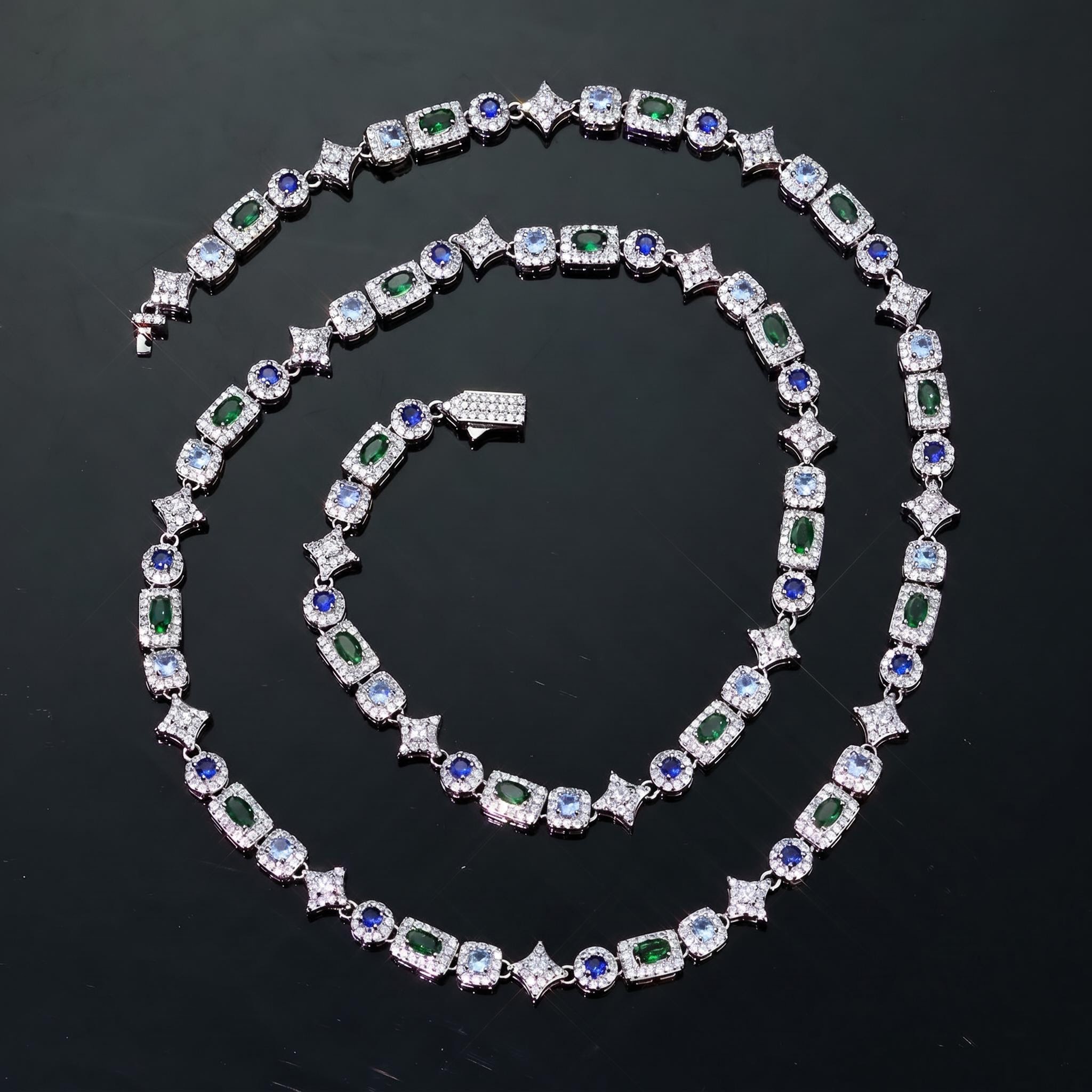 Iced Out 6mm Multi-color Tennis Chain Iced Out 6mm Multi-color Tennis Chain