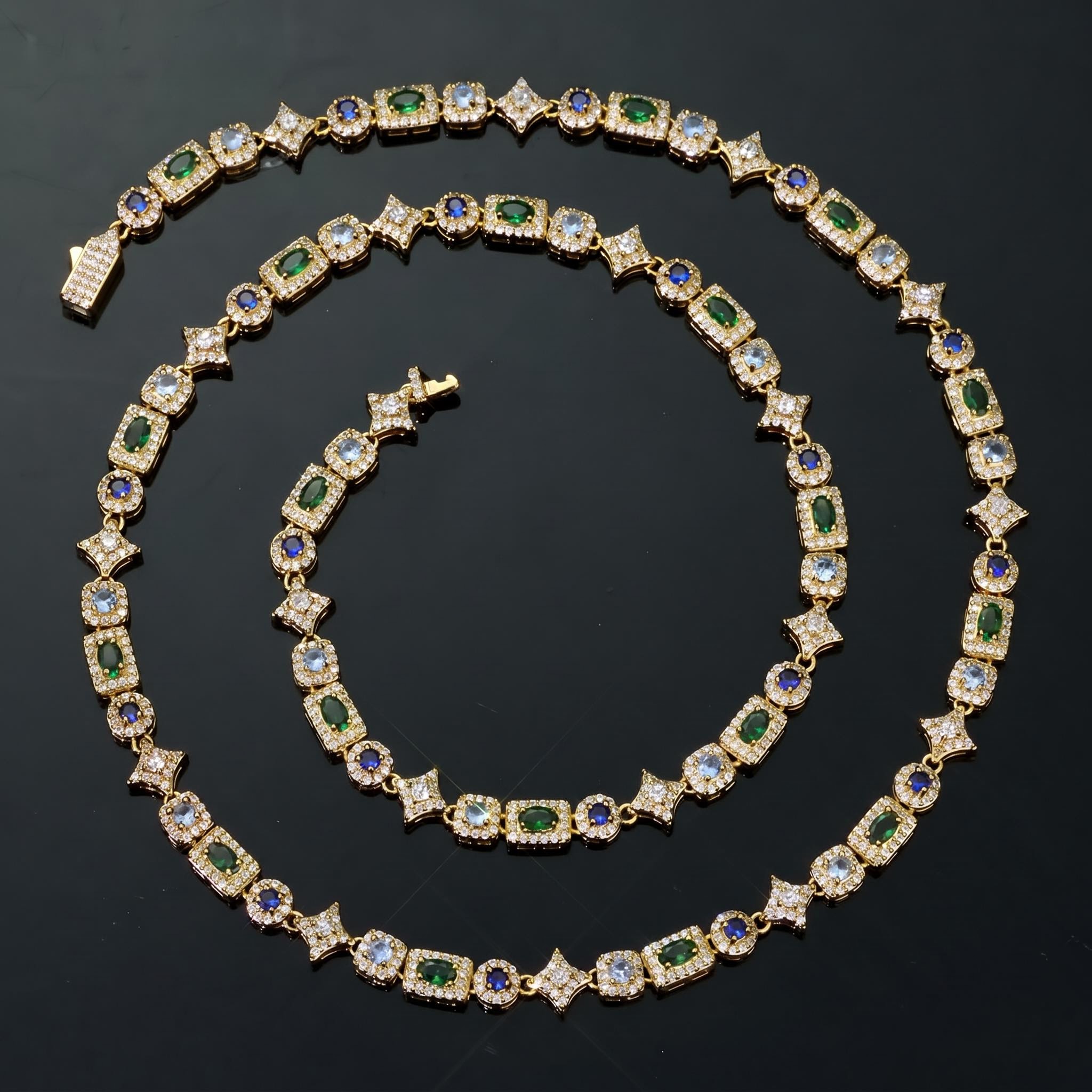 Iced Out 6mm Multi-color Tennis Chain Iced Out 6mm Multi-color Tennis Chain